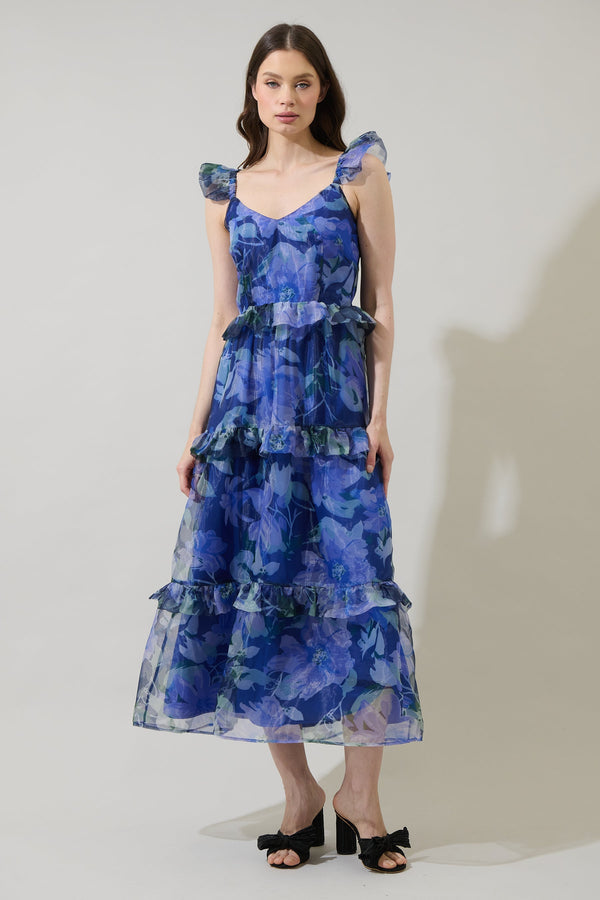 sugarlips Mylie Organza Truth Tiered Maxi Dress