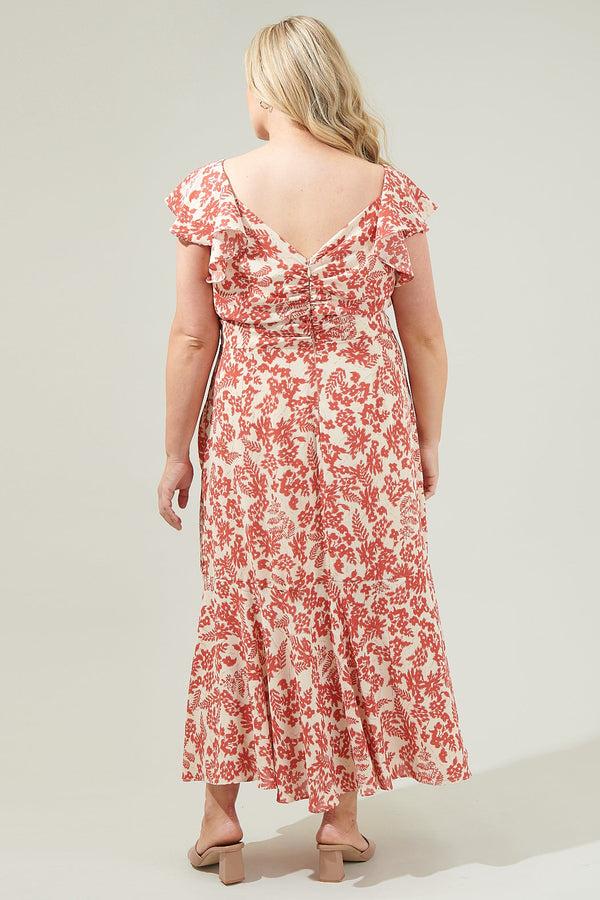 Sugarlips Nadia Ruched Midi Dress Curve