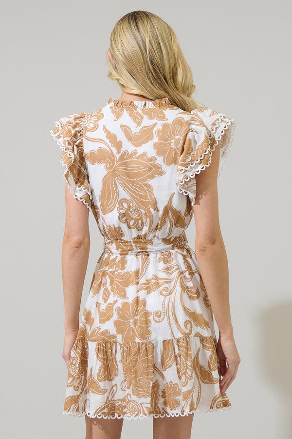 Sugarlips Nadya Floral Eriny Ruffle Mini Dress