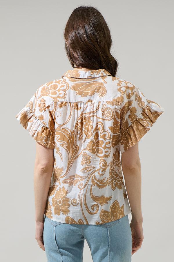 Sugarlips Nadya Floral Ina Button Up Top