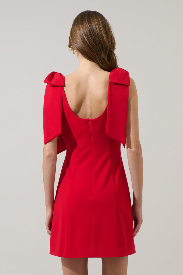 Sugarlips Naelle Shoulder Bow Mini Dress