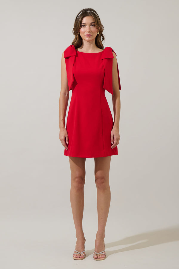 Sugarlips Naelle Shoulder Bow Mini Dress