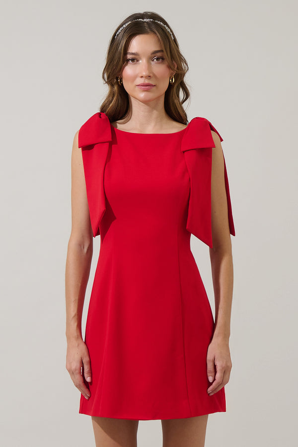 sugarlips Naelle Shoulder Bow Mini Dress