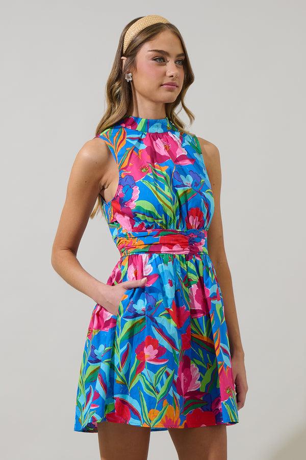 Sugarlips Naima Floral Hansen Mini Dress