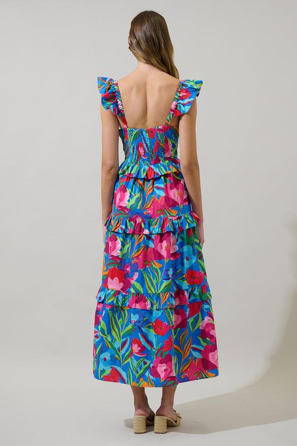 Sugarlips Naima Floral Truth Tiered Maxi Dress