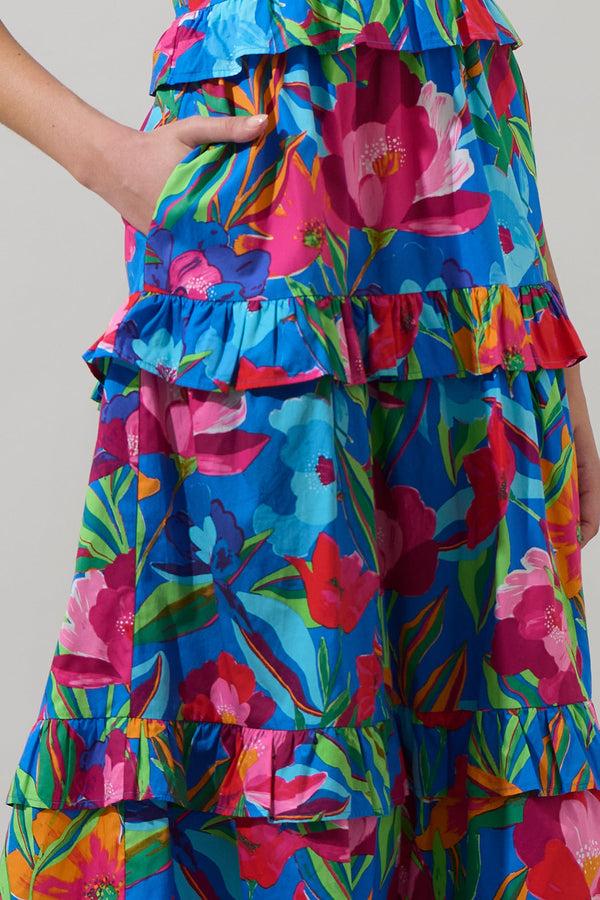 Sugarlips Naima Floral Truth Tiered Maxi Dress