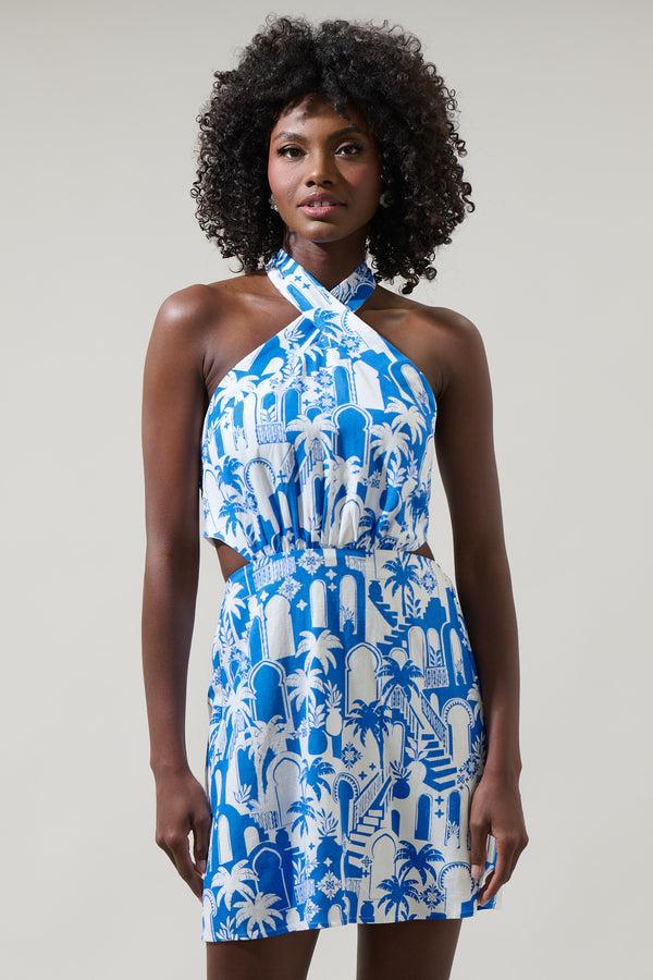 Sugarlips Nala Delta Halter Mini Dress