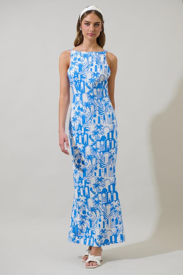 sugarlips Nala Mizie Open Back Maxi Dress