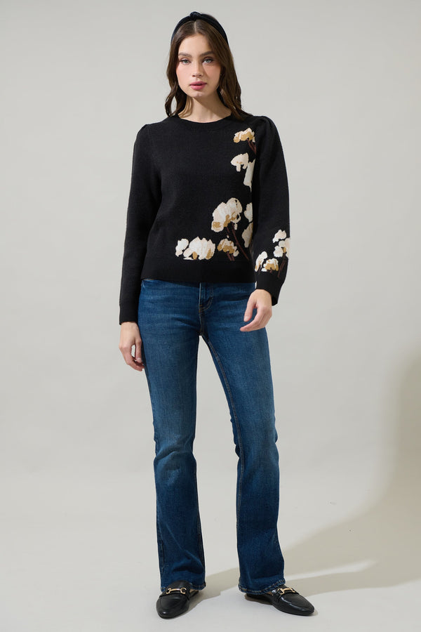 Sugarlips Nathalia Floral Long Sleeve Sweater