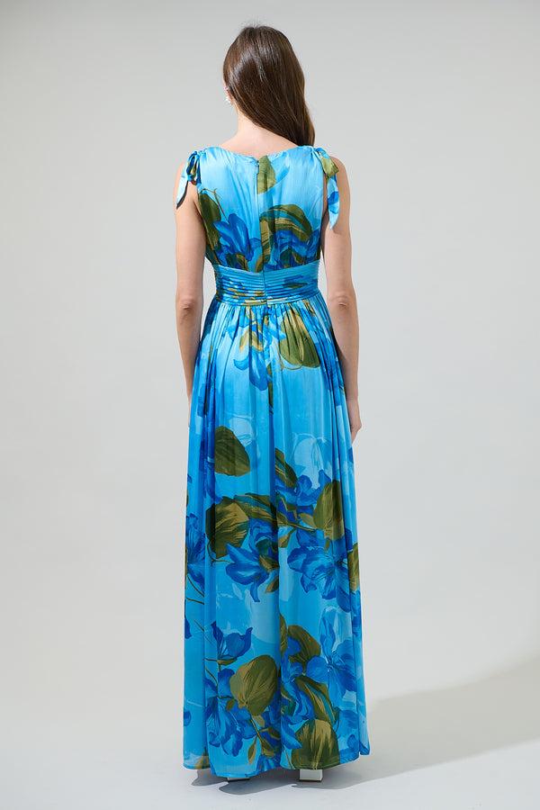 Sugarlips Neiva Floral Descanso Pleated Maxi Dress