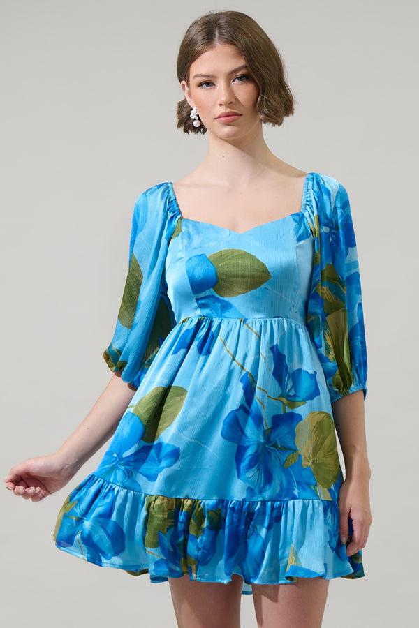 Sugarlips Neiva Floral Evy Sweetheart Mini Dress