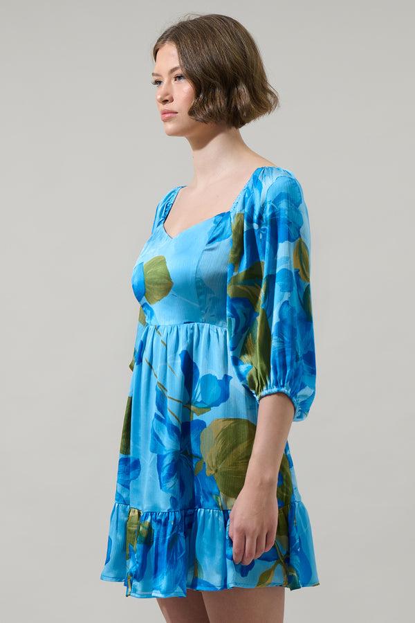 Sugarlips Neiva Floral Evy Sweetheart Mini Dress