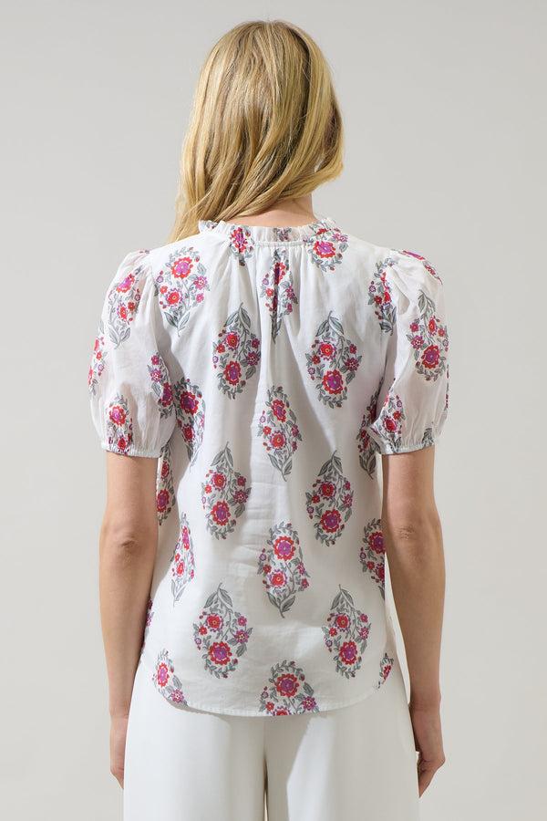 Sugarlips Nelina Floral Leonor Poplin Top