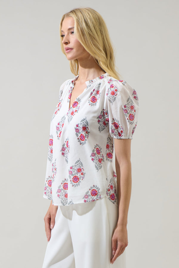 Sugarlips Nelina Floral Leonor Poplin Top