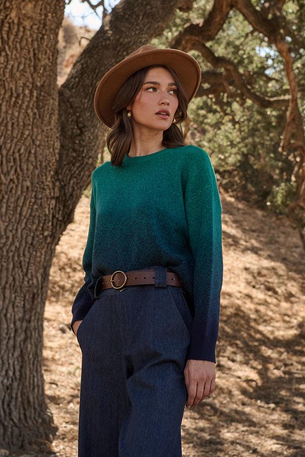 sugarlips Nessa Gradient Ombre Long Sleeve Sweater