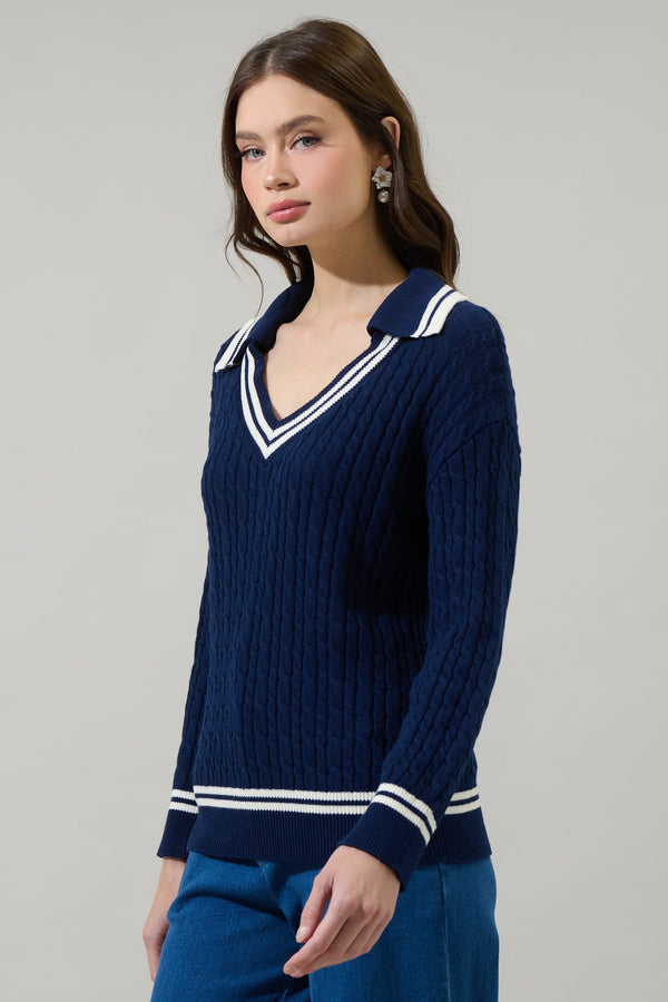 Sugarlips Nevaeh V Neck Knit Sweater