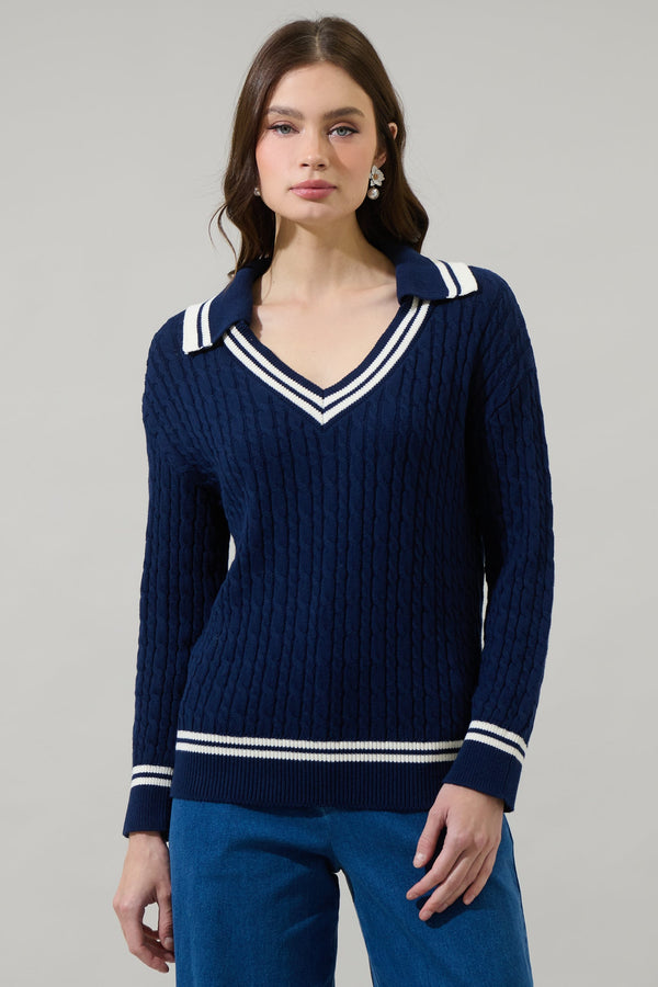 sugarlips Nevaeh V Neck Knit Sweater