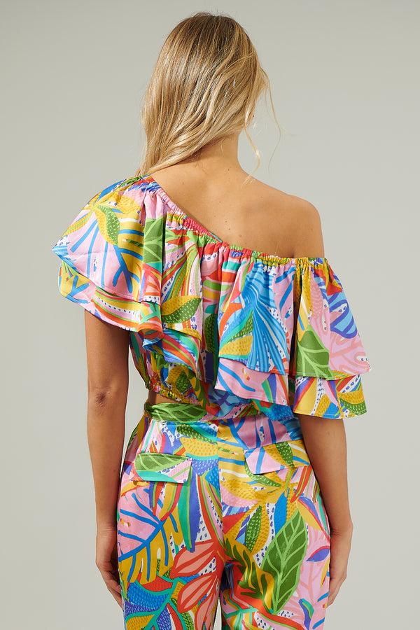Sugarlips New Guinea Tropical One Shoulder Top