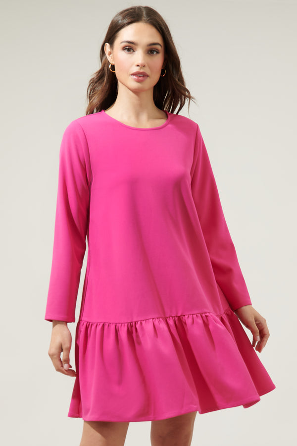 sugarlips Neymar Ruffled Long Sleeve Mini Dress