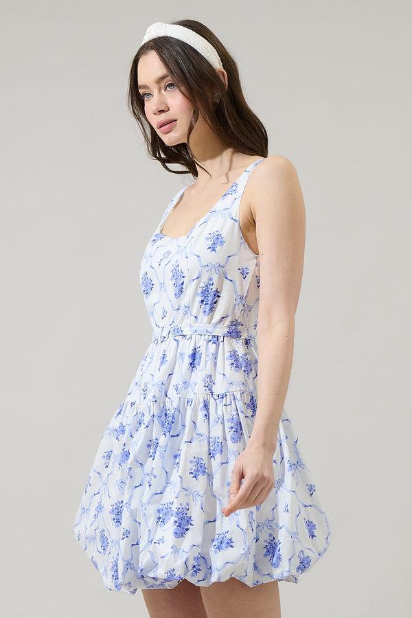 Sugarlips Nia Floral Drea Bubble Mini Dress