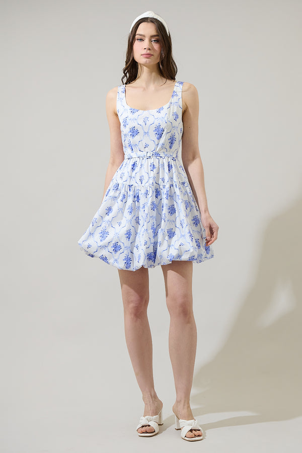 Sugarlips Nia Floral Drea Bubble Mini Dress