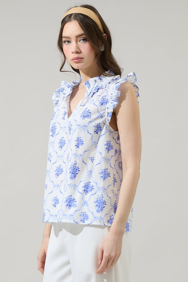 Sugarlips Nia Floral Jaye Ruffle Top