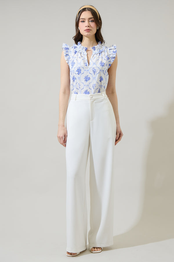 Sugarlips Nia Floral Jaye Ruffle Top