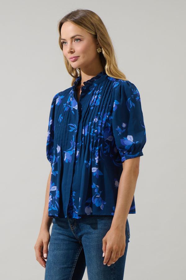 Sugarlips Niva Floral Elysia Pleated Blouse