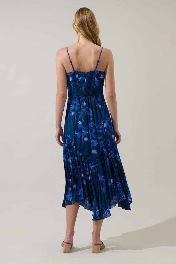 Sugarlips Niva Floral Hendra Pleated Midi Dress