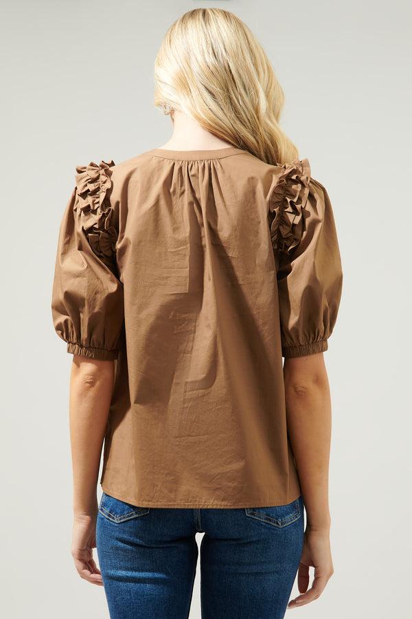 Sugarlips Noche Tie Neck Blouse