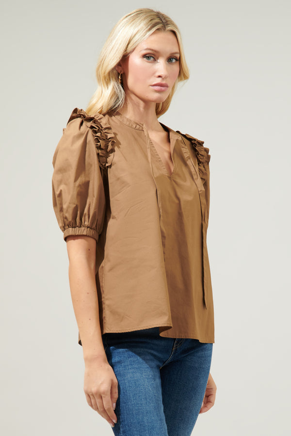 Sugarlips Noche Tie Neck Blouse