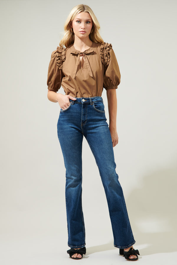 Sugarlips Noche Tie Neck Blouse