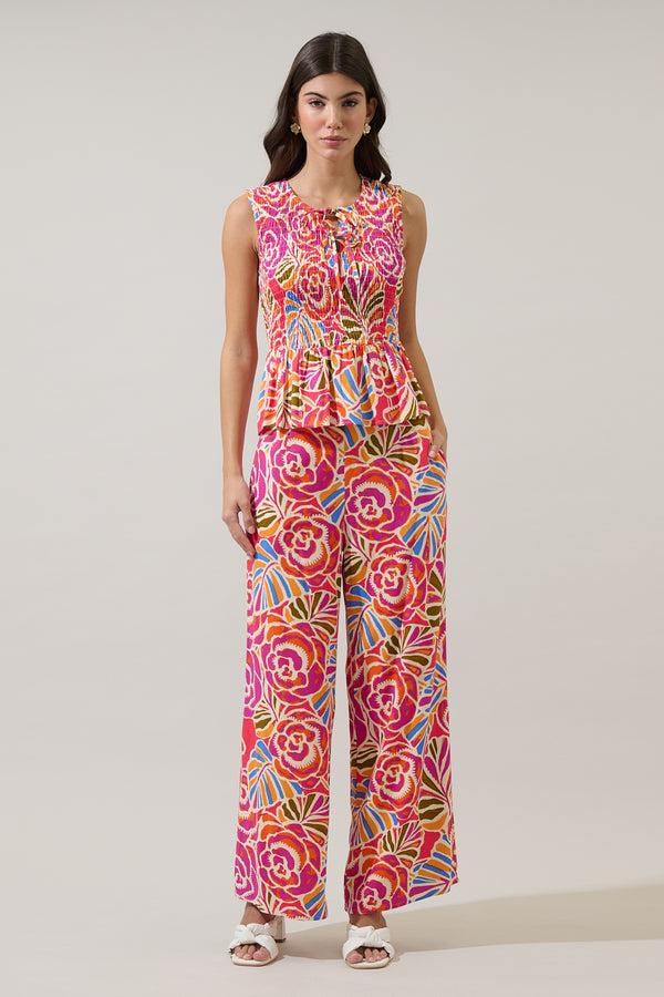 Sugarlips Nomi Floral Elena Wide Leg Pants