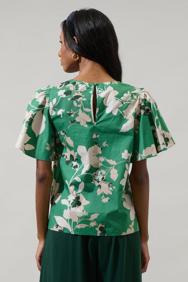 Sugarlips Nora Floral Tune Puff Sleeve Top