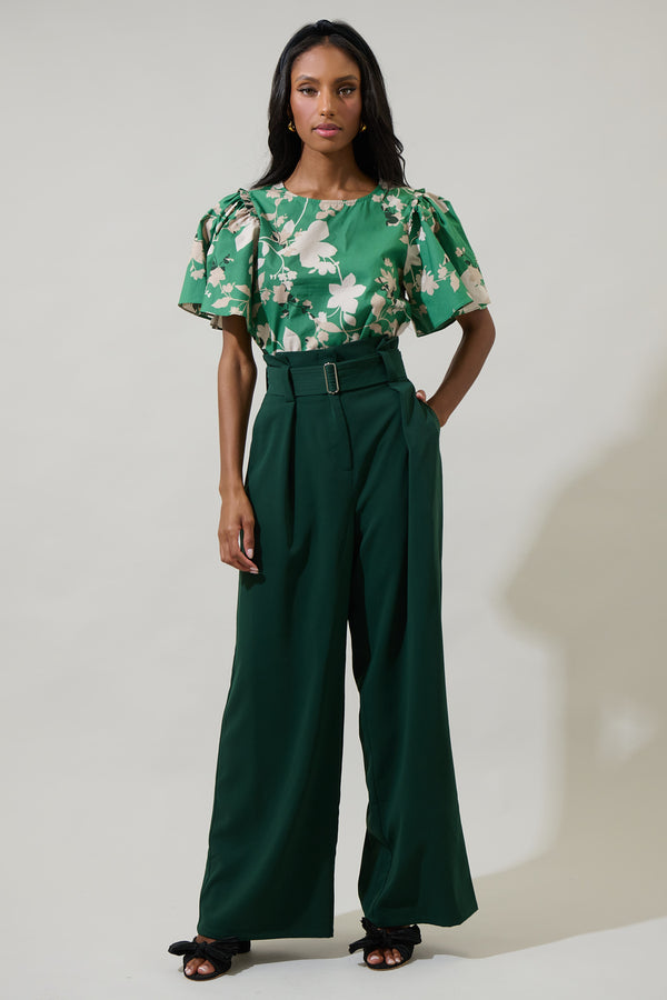 Sugarlips Nora Floral Tune Puff Sleeve Top