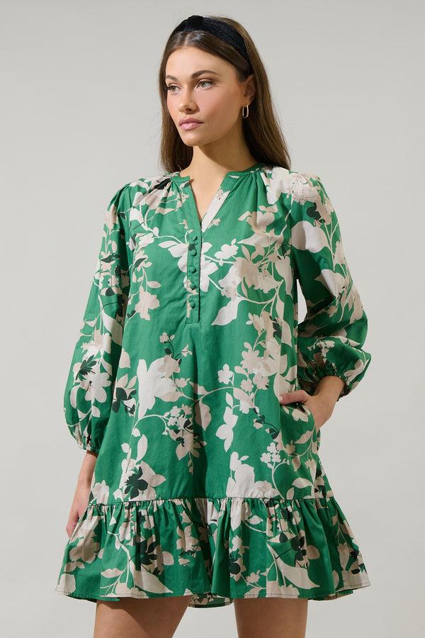 Sugarlips Nora Floral Whine Shift Mini Dress
