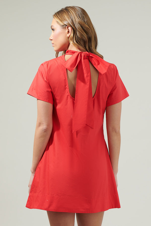 sugarlips Nova Back Bow Tie Mini Dress
