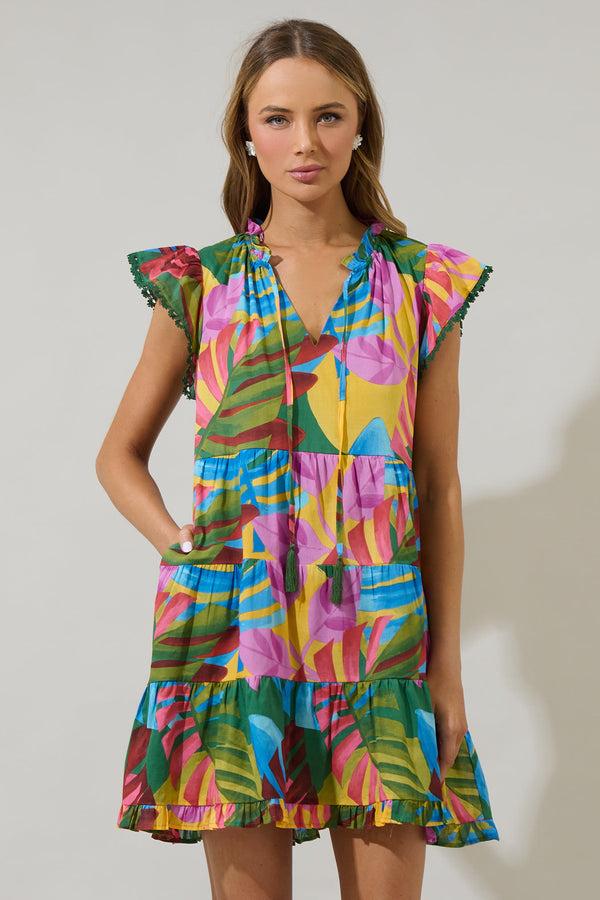 Sugarlips Novi Tropical Yodi Shift Mini Dress