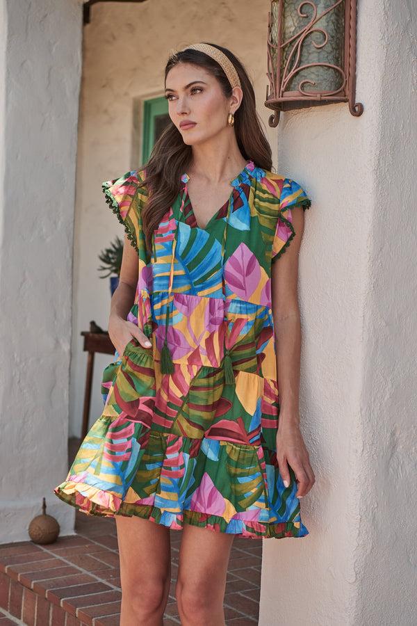 sugarlips Novi Tropical Yodi Shift Mini Dress