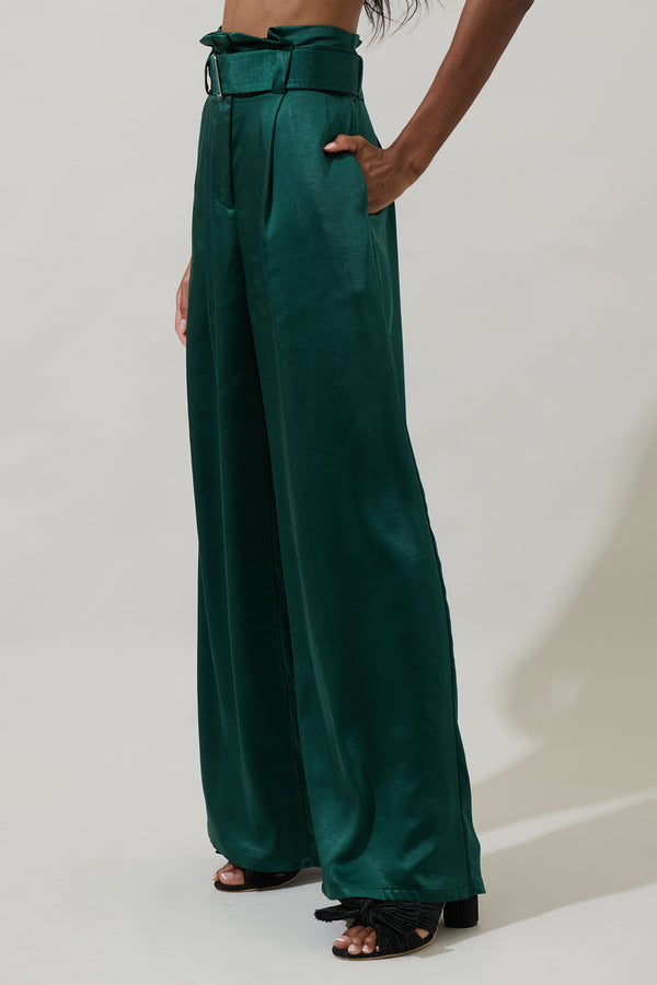 Sugarlips Nyssa Cole Wide Leg Belted Pants