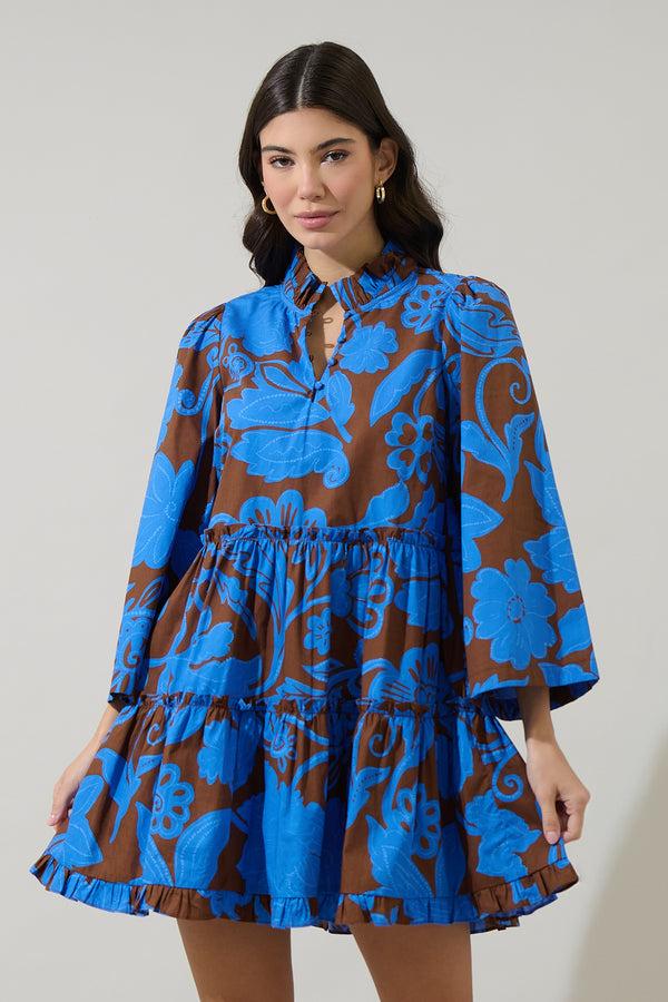 Sugarlips Ofelia Floral Tiered Mini Dress