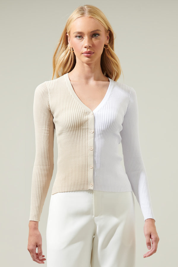 Sugarlips Olivia Mill Button Up Ribbed Cardigan