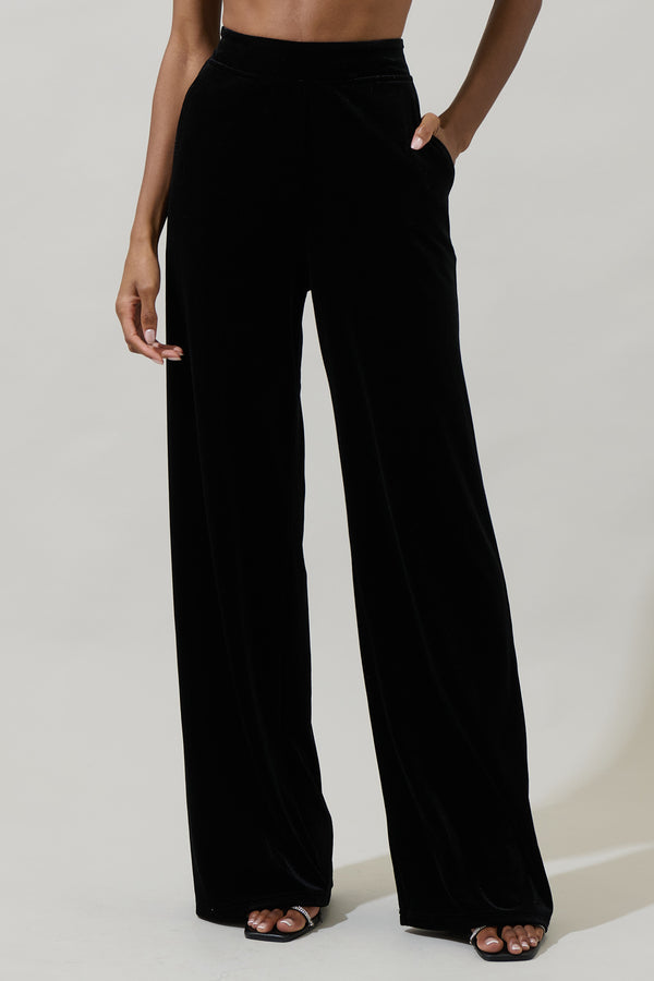 sugarlips Oriana Lulu Velvet Wide Pants