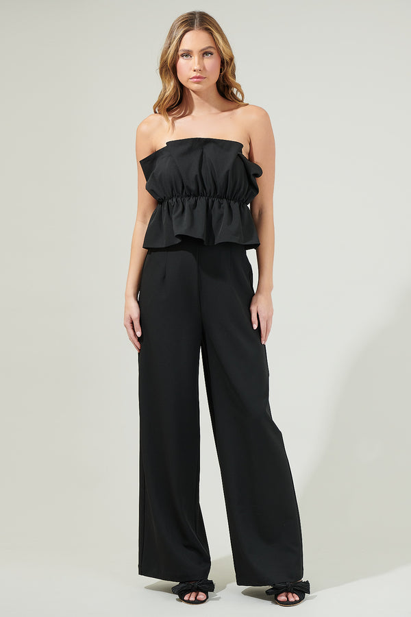 sugarlips Overnight Strapless Ruffle Jumpsuit