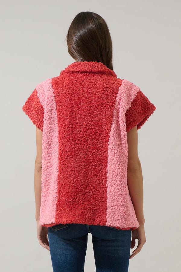 Sugarlips Ozma Color Block Janna Sherpa Vest