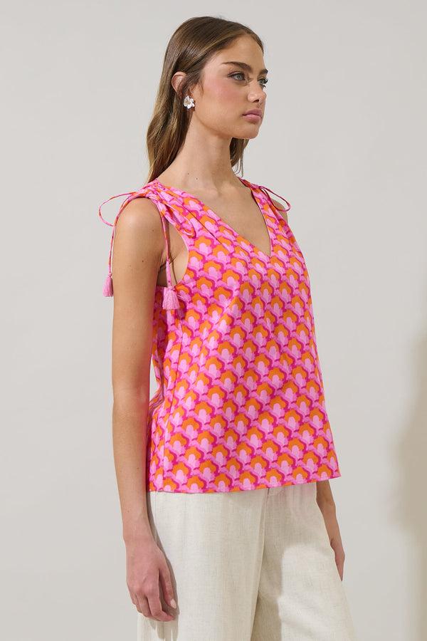 Sugarlips Paden Abstract Sallis Sleeveless Top