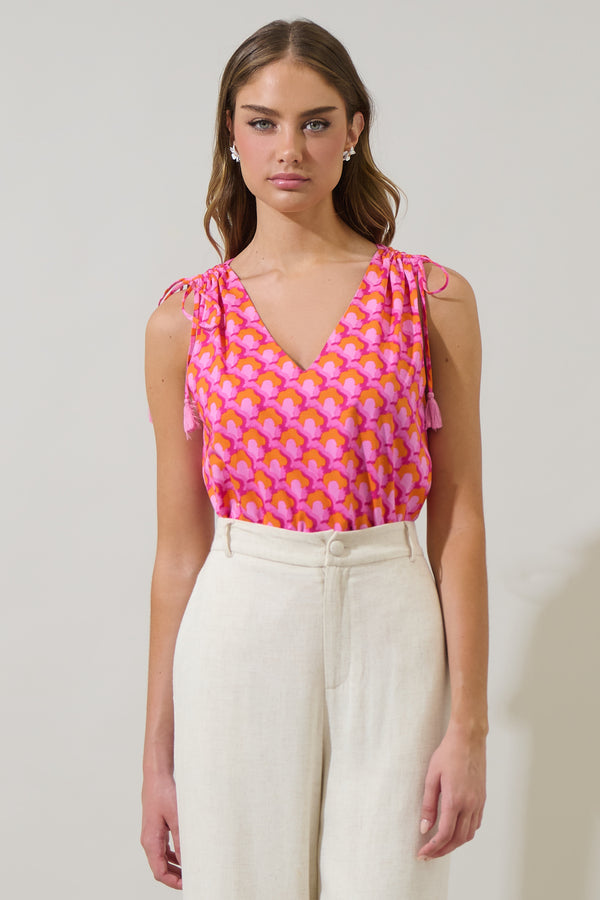 sugarlips Paden Abstract Sallis Sleeveless Top