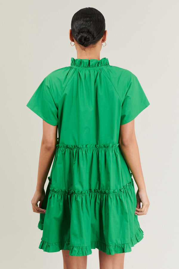 Sugarlips Pallas Poplin Tiered Mini Dress