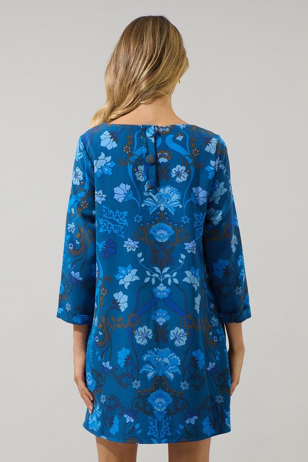 Sugarlips Palmate Floral Lonna Shift Mini Dress