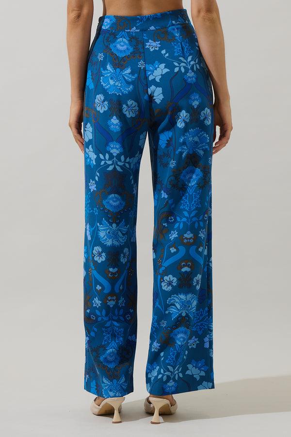 Sugarlips Palmate Floral Pluma Wide Leg Pants